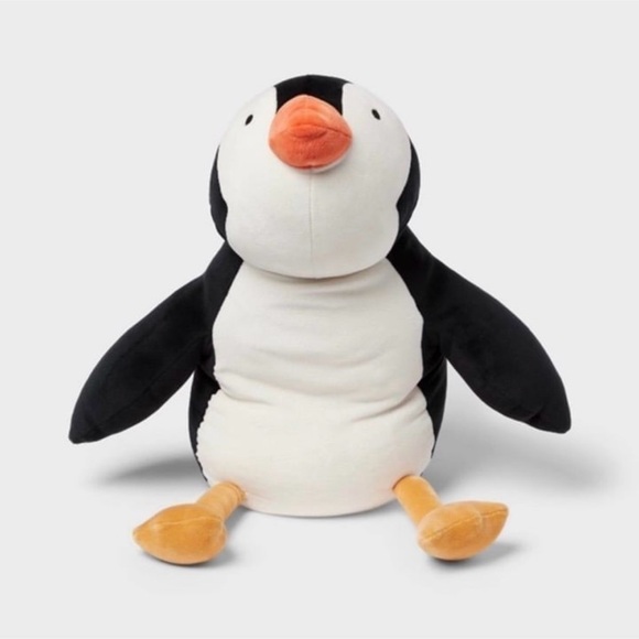 Penguin Weighted Plush Throw Pillow - Pillowfort - Picture 1 of 11
